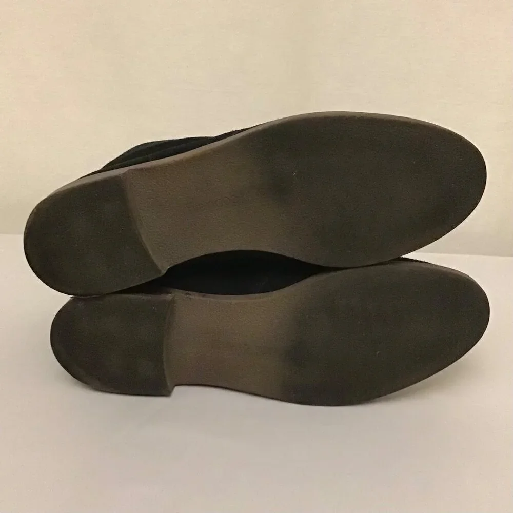 Franco Sarto 11 Men’s Suede Leather Ankle Boots Black Slip On Shoes